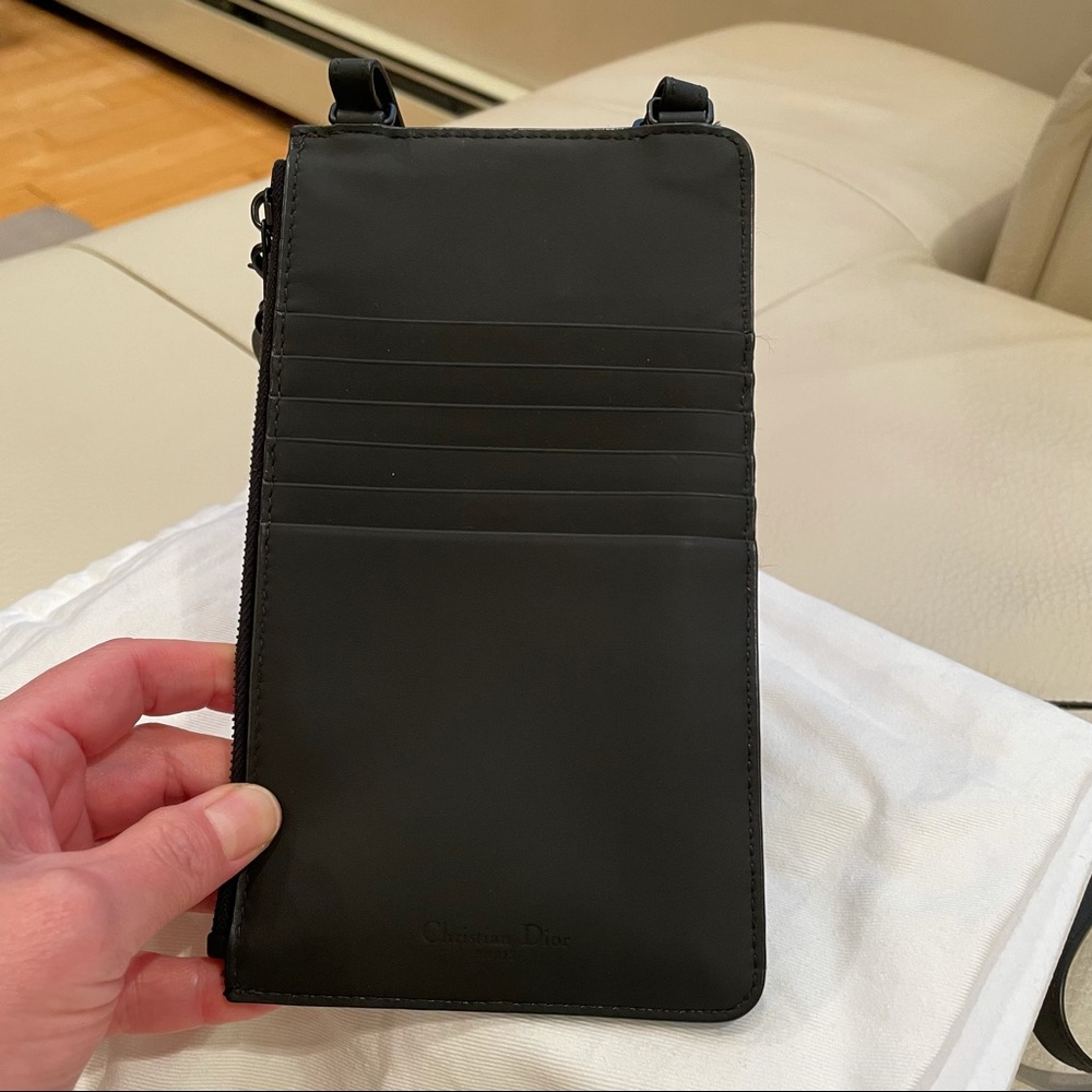 Dior black long wallet with adjustable strap - Picture 3 of 10